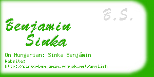 benjamin sinka business card
