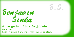 benjamin sinka business card